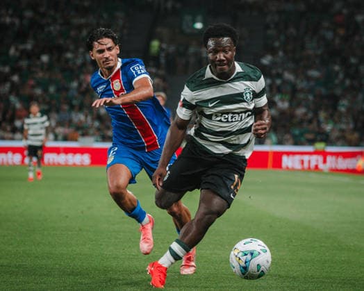 Nestory Irankunda of Sporting CP during the Liga Portugal match between Sporting CP and FC Alverca at Estadio JosÃ Alvalade, in Lisbon, Portugal. (Diogo Sautchuk) Copyright: xDiogoxSautchukx