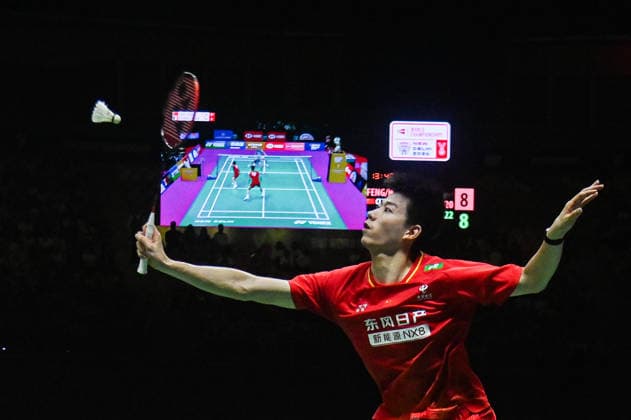 India BWF Championships 2026 Feng Yan Zhe of China in action against Thom Gicquel and Delphine Delrue of France during the Mixed Doubles Finals of the BWF World Championships 2026 in New Delhi, India, on August 23, 2026. Huang Dong Ping of China, who is not pictured, is also part of the Chinese team. New Delhi Delhi India  Copyright: xKabirxJhangianix originalFilename:jhangiani-indiabwf260823_npCsK.jpg
