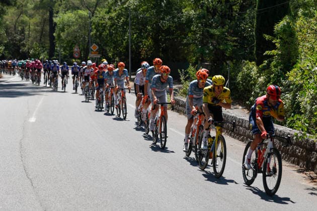 The pack competes in the second stage of La Vuelta a Espana cycling tour, between Monaco and French town of Manosque covering 214.3 km. Second stage of La Vuelta cycling tour !ACHTUNG: NUR REDAKTIONELLE NUTZUNG!  Copyright: xJavierxLizonx GRAF3569 20260823-55021207697_1