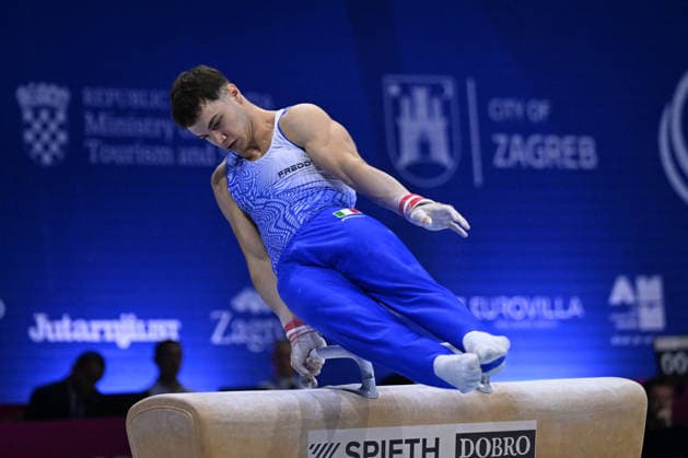 Artistic Gymnastics Photo by IPA ABACAPRESS.COM87725168 - Pietro MAZZOLA (ITA) on the pommel horse during the European Men s Artistic Gymnastics Championships in Zagreb, Croatia, on August 23, 2026 Zagreb Croatia  Copyright: xIPAxSport ABACAx