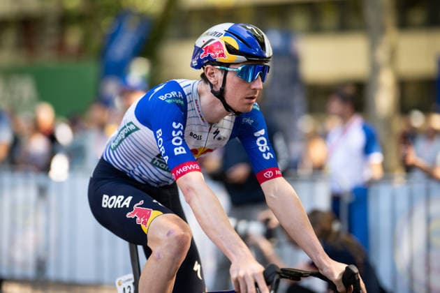 Lidl Deutschland Tour, Etappe 4, 23.08.2026 Jarrad Drizners (AUS, Red Bull - BORA - hansgrohe) Heilbronn Germany *** Lidl Germany Tour, Stage 4, August 23, 2026 Jarrad Drizner (AUS), Red Bull BORA hansgrohe, Heilbronn, Germany Copyright: xCarlaxHilgerx