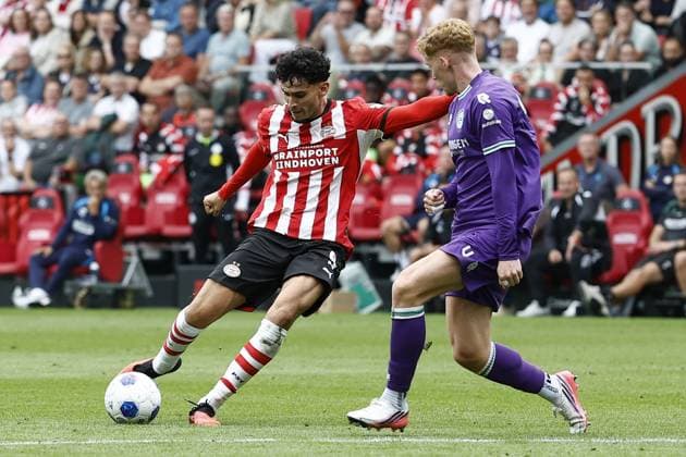 EINDHOVEN , 23-08-2026 , Philips stadium , season 2026 202 , Dutch Eredivisie football , match between PSV and FC Gronngen , picture shows PSV player Ricardo Pepi PSV - Groningen  x205974510x Copyright: