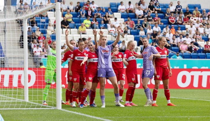 23.08.26 Frauen TSG 1899 Hoffenheim - VfB Stuttgart Deutschland, Stuttgart, 23.08.2026, Fussball, Frauen, Bundesliga, Saison 2026 2027, TSG 1899 Hoffenheim - VfB Stuttgart: (VfB Stuttgart). *** August 23, 2026 Women s TSG 1899 Hoffenheim vs. VfB Stuttgart Germany, Stuttgart, August 23, 2026, Soccer, Women s, Bundesliga, 2026–2027 Season, TSG 1899 Hoffenheim vs. VfB Stuttgart VfB Stuttgart