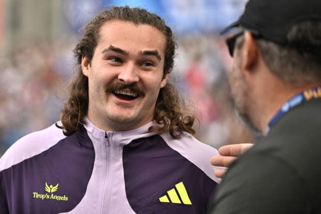 RECORD DATE NOT STATED Silesia Diamond League Meeting 2026 In Chorzow CHORZOW, POLAND - AUGUST 23: Ethan Katzberg of Canada in action in the Men s Hammer Throw Final at the Silesia Diamond League meeting of the 2026 Wanda Diamond League circuit at Silesian Stadium on August 23, 2026 in Chorzow, Poland. ChorzowIPTC Poland  Copyright: xArturxWidakx originalFilename:widak-silesiad260823_npndS.jpg