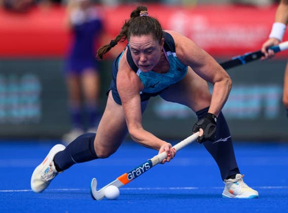 Day Nine Grace Balsdon of England scores from a short corner during the match against Japan in the 2026 FIH Hockey World Cup at Wagener Stadium, Amstelveen 23 08 2026 UK Newspapers OUT Copyright: xGraemexWilcocksonx FIL-23821-0022