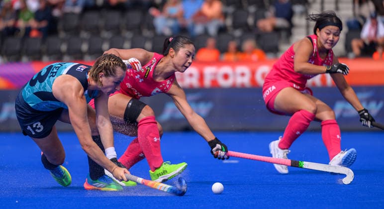 Day Nine Ellie Rayer of England shoots at goal during the Pool G match against Japan in the 2026 FIH Hockey World Cup at Wagener Stadium, Amstelveen 23 08 2026 UK Newspapers OUT Copyright: xGraemexWilcocksonx FIL-23821-0032