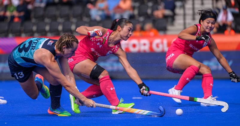 Day Nine Ellie Rayer of England shoots at goal during the Pool G match against Japan in the 2026 FIH Hockey World Cup at Wagener Stadium, Amstelveen 23 08 2026 UK Newspapers OUT Copyright: xGraemexWilcocksonx FIL-23821-0033