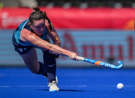 Day Nine Grace Balsdon of England scores from a short corner to give England a 3-1 lead during the Pool G match against Japan in the 2026 FIH Hockey World Cup at Wagener Stadium, Amstelveen 23 08 2026 UK Newspapers OUT Copyright: xGraemexWilcocksonx FIL-23821-0038