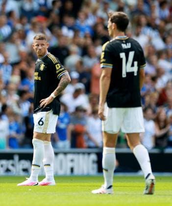 Ross Barkley of Aston Villa looks dejected. Brighton and Hove Albion v Aston Villa, Premier League Football, Football, American Express Community Stadium, Brighton, UK - 23 Aug 2026Brighton American Express Community Stadi United Kingdom EDITORIAL USE ONLY No use with unauthorised audio, video, data, fixture lists, club league logos or live services. Online in-match use limited to 120 images, no video emulation. No use in betting, games or single club league player publications.  Copyright: xJamesxMarsh Shutterstockx 17112311bg