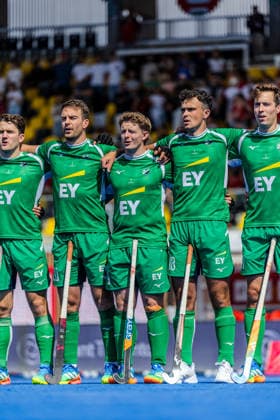 2026 Men s FIH Hockey World Cup, Belfius Hockey Arena, Wavre, Belgium 23 8 2026 France vs Ireland A view of the Ireland team during the national anthem A view of the Ireland team during the national anthem 23 8 2026  Copyright: xx RJ3_0724 20260823