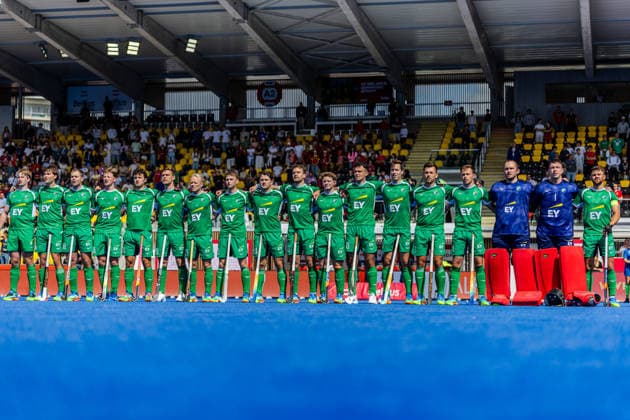 2026 Men s FIH Hockey World Cup, Belfius Hockey Arena, Wavre, Belgium 23 8 2026 France vs Ireland A view of the Ireland team during the national anthem A view of the Ireland team during the national anthem 23 8 2026  Copyright: xx RJ3_0725 20260823