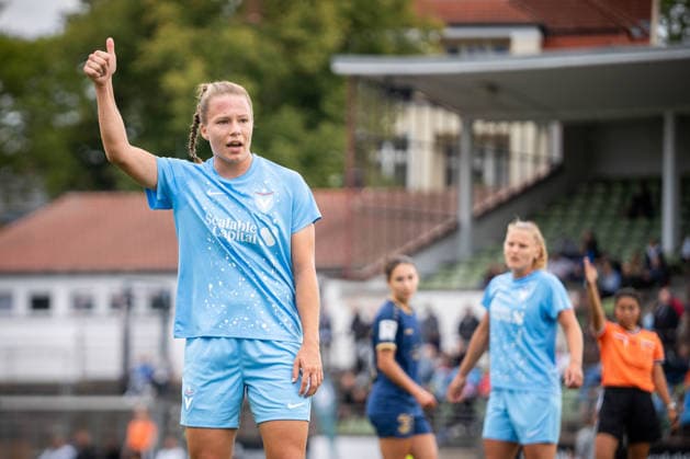 2. Frauen-Bundesliga: FC Viktoria Berlin vs. SG 99 Andernach; Berlin, 23.08.2026 Fußball, 2. Frauen Bundesliga: Christin MEYER (Viktoria Berlin 9) während des 2. Frauen Bundesliga-Spiels gegen SG 99 Andernach am Spieltag 3 zwischen dem FC Viktoria Berlin und SG 99 Andernach am 23. August 2026 im Stadion Lichterfelde, Berlin (Deutschland) DFL REGULATIONS PROHIBIT ANY USE OF PHOTOGRAPHS AS IMAGE SEQUENCES AND OR QUASI-VIDEO. *** Women s Bundesliga 2: FC Viktoria Berlin vs. SG 99 Andernach Berlin, August 23, 2026, Soccer, Women s Bundesliga 2: Christin MEYER of Viktoria Berlin No. 9 during the Women s Bundesliga 2 match against SG 99 Andernach on Matchday 3 between FC Viktoria Berlin and SG 99 Andernach on August 23, 2026, at Lichterfelde Stadium, Berlin, Germany. DFL regulations prohibit any use of photographs as image sequences and or quasi-video. Copyright: xBEAUTIFULxSPORTS Kuehnx