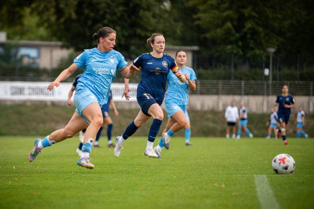 2. Frauen-Bundesliga: FC Viktoria Berlin vs. SG 99 Andernach; Berlin, 23.08.2026 Fußball, 2. Frauen Bundesliga: Senanur YAVUZ (Viktoria Berlin 30) im Angriff während des 2. Frauen Bundesliga-Spiels gegen SG 99 Andernach am Spieltag 3 zwischen dem FC Viktoria Berlin und SG 99 Andernach am 23. August 2026 im Stadion Lichterfelde, Berlin (Deutschland) DFL REGULATIONS PROHIBIT ANY USE OF PHOTOGRAPHS AS IMAGE SEQUENCES AND OR QUASI-VIDEO. *** Women s Bundesliga 2: FC Viktoria Berlin vs. SG 99 Andernach Berlin, August 23, 2026, Soccer, Women s Bundesliga 2: Senanur YAVUZ of Viktoria Berlin No. 30 on the attack during the Women s Bundesliga 2 match against SG 99 Andernach on Matchday 3 between FC Viktoria Berlin and SG 99 Andernach on August 23, 2026, at Lichterfelde Stadium, Berlin, Germany. DFL regulations prohibit any use of photographs as image sequences and or quasi-video. Copyright: xBEAUTIFULxSPORTS Kuehnx