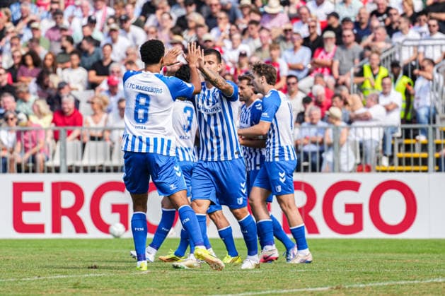 DFB-Pokal: Bahlinger SC vs 1. FC Magdeburg, 22.08.2026 Torjubel zum 0:1 durch Mateusz Å»ukowski (1. FC Magdeburg, 22) DFB-Pokal: Bahlinger SC vs 1. FC Magdeburg, Kaiserstuhlstadion, 22.08.2026 DFB DFL REGULATIONS PROHIBIT ANY USE OF PHOTOGRAPHS AS IMAGE SEQUENCES AND OR QUASI-VIDEO. *** DFB Cup: Bahlinger SC vs. 1. FC Magdeburg, August 22, 2026—Celebration of the 0–1 goal scored by Mateusz Zukowski, 1. FC Magdeburg, 22 DFB Cup: Bahlinger SC vs. 1. FC Magdeburg, Kaiserstuhlstadion, August 22, 2026 DFB DFL regulations prohibit any use of photographs as image sequences and or quasi-video Copyright: xBEAUTIFULxSPORTS Boscox