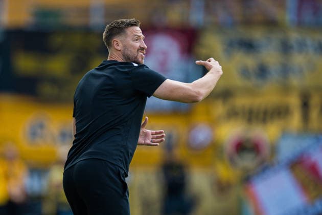 23.08.2026 - Fußball, 2026 2027, DFB-Pokal, 1. Hauptrunde, SV Westfalia Rhynern - SG Dynamo Dresden: Marco Stiepermann (Trainer - Rhynern) DFB REGULATIONS PROHIBIT ANY USE OF PHOTOGRAPHS AS IMAGE SEQUENCES AND OR QUASI-VIDEO. *** August 23, 2026 Soccer, 2026–2027, DFB Cup, 1st Round, SV Westfalia Rhynern vs. SG Dynamo Dresden, Marco Stiepermann, Rhynern Coach. DFB regulations prohibit any use of photographs as image sequences and or quasi-video.