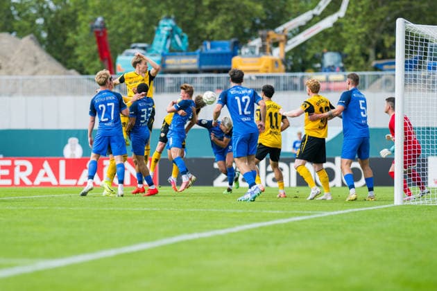 23.08.2026 - Fußball, 2026 2027, DFB-Pokal, 1. Hauptrunde, SV Westfalia Rhynern - SG Dynamo Dresden: (M) Jonas Sterner (Dresden) macht das Tor zum 0:1 DFB REGULATIONS PROHIBIT ANY USE OF PHOTOGRAPHS AS IMAGE SEQUENCES AND OR QUASI-VIDEO. *** August 23, 2026 Soccer, 2026–2027, DFB Cup, 1st Round, SV Westfalia Rhynern vs. SG Dynamo Dresden, M Jonas Sterner; Dresden scores the goal to make it 0–1. DFB REGULATIONS PROHIBIT ANY USE OF PHOTOGRAPHS AS IMAGE SEQUENCES AND OR QUASI-VIDEO