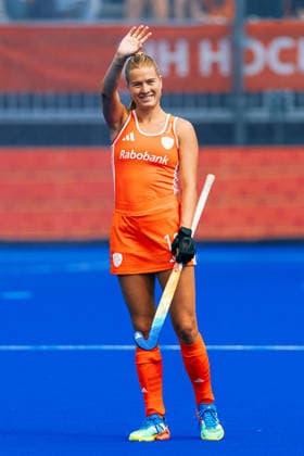 FIH Hockey World Cup: Netherlands Women v China AMSTELVEEN, NL - AUGUST 23: Luna Fokke of Netherlands Women during the FIH Hockey World Cup match between Netherlands Women and China at Wagener Stadion on August 23, 2026 in Amstelveen, Netherlands. Amstelveen Wagener Stadion Netherlands Content not available for redistribution in The Netherlands directly or indirectly through any third parties. Copyright: xMarcelxvanxPlateringenx