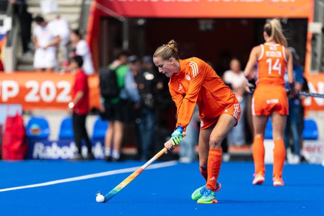 FIH Hockey World Cup: Netherlands Women v China AMSTELVEEN, NL - AUGUST 23: Felice Albers of Netherlands Women during the FIH Hockey World Cup match between Netherlands Women and China at Wagener Stadion on August 23, 2026 in Amstelveen, Netherlands. Amstelveen Wagener Stadion Netherlands Content not available for redistribution in The Netherlands directly or indirectly through any third parties. Copyright: xMarcelxvanxPlateringenx