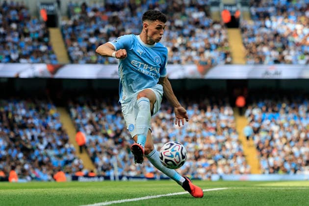 Manchester City v Bournemouth, Premier League Phil Foden (47) of Manchester City controls the ball during the Premier League match between Manchester City and Bournemouth at the Etihad Stadium, Manchester, UK on 23 August 2026. Manchester Etihad Stadium Manchester UK Editorial use only DataCo restrictions apply See www.football-dataco.com , Copyright: xConorxMolloyx PSI-24721-0033