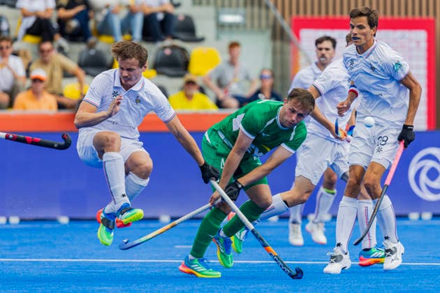 2026 Men s FIH Hockey World Cup, Belfius Hockey Arena, Wavre, Belgium 23 8 2026 France vs Ireland Ireland™s Luke Witherow strikes the ball Luke Witherow strikes the ball 23 8 2026  Copyright: xx RJ2_1118 20260823