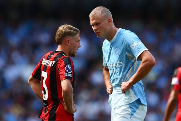 Erling Haaland of Manchester City looks dejected Manchester City v AFC Bournemouth, Premier League Football, Football, Etihad Stadium, Manchester, UK - 23 Aug 2026Manchester Etihad Stadium United Kingdom EDITORIAL USE ONLY No use with unauthorised audio, video, data, fixture lists, club league logos or live services. Online in-match use limited to 120 images, no video emulation. No use in betting, games or single club league player publications.  Copyright: xPaulxCurrie Shutterstockx 17112312ar