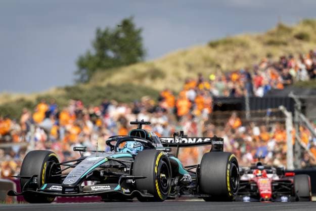 ZANDVOORT - George Russell (Mercedes) during the F1 Dutch Grand Prix at the Zandvoort Circuit. SANDER KONING ANP xVIxANPxSportx xxANPxIVx 566104532 originalFilename: 566104532.jpg