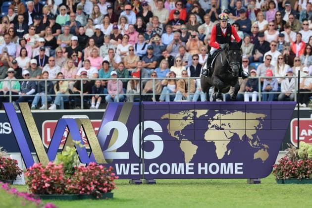 Marcus Ehning (GER, Deutschland) mit Pferd Coolio 42, Springen, FEI Jumping World Championship, WM, Weltmeisterschaft , FEI Jumping World Championship, Competition Individual Final, Longines-Prize, Longines-Preis, Finale Einzelwertung, Jumping , AACHEN - FEI World Championships 2026, Weltfest des Pferdesports, Reitsport Weltmeisterschaft 2026, Aachen 2026, Welcome Home 2026, Aachener Soers, 11. bis 23. August 2026, Reitsport, 23.08.2026, Aachen Aachener Soers Deutschland *** Marcus Ehning (GER), Germany, riding Coolio 42, Show Jumping, FEI Jumping World Championship, FEI Jumping World Championship, Individual Final, Longines Prize, Jumping, AACHEN FEI World Championships 2026, World Festival of Equestrian Sports, 2026 World Equestrian Games, Aachen 2026, Welcome Home 2026, Aachen Soers, August 11–23, 2026, Equestrian Sports, August 23, 2026, Aachen Soers, Germany