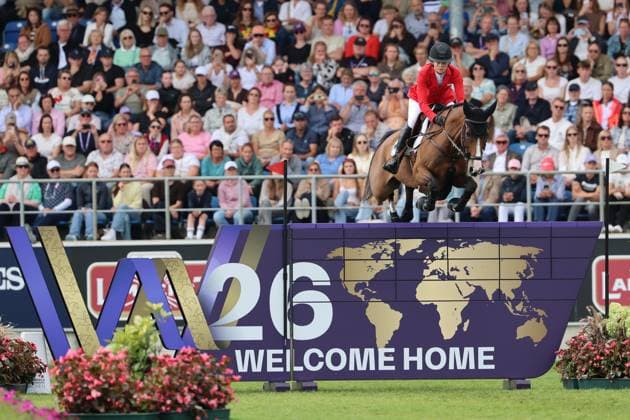Sophie Hinners (GER, Deutschland) mit Pferd Iron Dames Singclair, Springen, FEI Jumping World Championship, WM, Weltmeisterschaft , FEI Jumping World Championship, Competition Individual Final, Longines-Prize, Longines-Preis, Finale Einzelwertung, Jumping , AACHEN - FEI World Championships 2026, Weltfest des Pferdesports, Reitsport Weltmeisterschaft 2026, Aachen 2026, Welcome Home 2026, Aachener Soers, 11. bis 23. August 2026, Reitsport, 23.08.2026, Aachen Aachener Soers Deutschland *** Sophie Hinners (GER), Germany, riding Iron Dames Singclair, show jumping, FEI Jumping World Championship, FEI Jumping World Championship, Individual Final, Longines Prize, Jumping, AACHEN FEI World Championships 2026, World Equestrian Festival, 2026 World Equestrian Games, Aachen 2026, Welcome Home 2026, Aachen Soers, August 11–23, 2026, Equestrian Sports, August 23, 2026, Aachen Soers, Germany