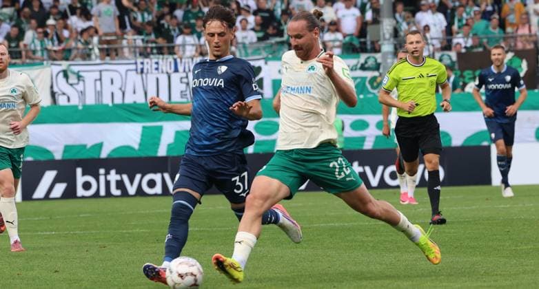 23.08.2026 - Fussball - Saison 2026 2027 - DFB Pokal Vereinspokal - 01. Runde: SpVgg Greuther Fürth ( Kleeblatt ) - VfL Bochum - Sportfoto Zink DoGei - xdoxgex - regulations prohibit any use of photographs as image sequences and or quasi-video - Jannis Heuer (22, SpVgg Greuther Fürth ) Alessandro Crimaldi (37, VfL Bochum ) *** August 23, 2026 Soccer Season 2026–2027 DFB Cup Club Cup First Round SpVgg Greuther Fürth Kleeblatt vs. VfL Bochum Sports Photo by Zink DoGei xdoxgex; regulations prohibit any use of photographs as image sequences and or quasi-video Jannis Heuer, 22, SpVgg Greuther Fürth; Alessandro Crimaldi, 37, VfL Bochum