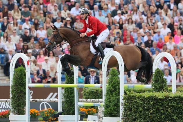 Richard Vogel (GER, Deutschland) mit Pferd Unites Touch S, aktueller Europameister und Sieger des Rolex Grand Prix von Aachen 2026 (CHIO Aachen), Springen, FEI Jumping World Championship, WM, Weltmeisterschaft , FEI Jumping World Championship, Competition Individual Final, Longines-Prize, Longines-Preis, Finale Einzelwertung, Jumping , AACHEN - FEI World Championships 2026, Weltfest des Pferdesports, Reitsport Weltmeisterschaft 2026, Aachen 2026, Welcome Home 2026, Aachener Soers, 11. bis 23. August 2026, Reitsport, 23.08.2026, Aachen Aachener Soers Deutschland *** Richard Vogel (GER), Germany, riding Unites Touch S, current European Champion and winner of the 2026 Rolex Grand Prix at CHIO Aachen, Show Jumping, FEI Jumping World Championship, FEI Jumping World Championship, Individual Final, Longines Prize, Jumping, AACHEN FEI World Championships 2026, World Festival of Equestrian Sports, 2026 Equestrian World Championships, Aachen 2026, Welcome Home 2026, Aachen Soers, August 11–23, 2026, Equestrian Sports, August 23, 2026, Aachen Soers, Germany