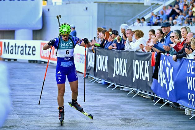 Justine Braisaz-Bouchet (Frankreich) M4Energy City Biathlon Dresden 2026, 23.08.2026 M4Energy City Biathlon Dresden 2026, 23.08.2026 Dresden *** Justine Braisaz Bouchet, France, M4Energy City Biathlon Dresden 2026, August 23, 2026, M4Energy City Biathlon Dresden 2026, August 23, 2026, Dresden Copyright: xEibner-Pressefoto xHoepnerx EP_PHR