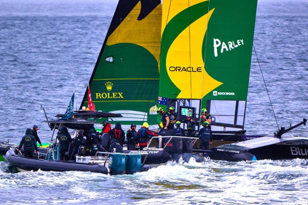 GER, Sail GP, Rockwool Germany Sail Grand Prix, Sassnitz, 22.-23.08.2026, Deutschland, Samstag, 23.08.2026, Renntag 2, BONDS FLYING ROOS - Sail GP Team - Australia; Driver - Tom Slingsby, gewinnt das Finale Rennen, GER, Sail GP, Rockwool Germany Sail Grand Prix, Sassnitz, 22.-23.08.2026, Deutschland, Samstag, 23.08.2026, Renntag 2, *** GER, Sail GP, Rockwool Germany Sail Grand Prix, Sassnitz, August 22–23, 2026, Germany, Saturday, August 23, 2026, Race Day 2, BONDS FLYING ROOS Sail GP Team Australia driver Tom Slingsby wins the final race, GER, Sail GP, Rockwool Germany Sail Grand Prix, Sassnitz, August 22–23, 2026, Germany, Saturday, August 23, 2026, Race Day 2, Copyright: xClaudiusxRauchx