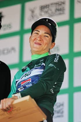 2026 Lloyds Tour of Britain Women Picture by Alex Whitehead SWpix.com - 23 08 2026 - Cycling - UCI Women s World Tour - 2026 Lloyds Tour of Britain Women - Stage 5: Royal Leamington Spa to Royal Leamington Spa (123.8km) - Winner of the General Classification, Kim Le Court-Pienaar (AG Insurance - Soudal Team) Copyright: x xSWpix.comx(t axPhotographyxHubxLtd)xAlexxWhitehead SWpix.comx SWP-3030-19219