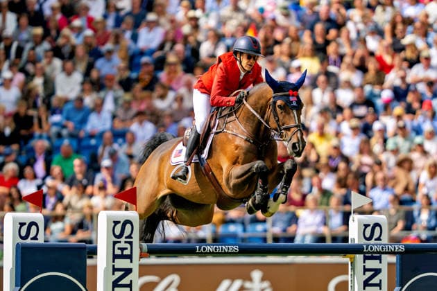 Laura Kraut auf Baloutinue (USA) FEI Jumping World Championship, WM, Weltmeisterschaft Aachen 2026, Third Competition Individual Final, Longines-Prize, 23.08.2026 FEI Jumping World Championship Aachen 2026, Third Competition Individual Final, Longines-Prize, 23.08.2026 Aachen *** Laura Kraut on Baloutinue USA at the 2026 FEI Jumping World Championships in Aachen, Third Competition Individual Final, Longines Prize, August 23, 2026, FEI Jumping World Championships in Aachen 2026, Third Competition Individual Final, Longines Prize, August 23, 2026, Aachen Copyright: xEibner-Pressefoto J.xDerondeaux EP_JDU