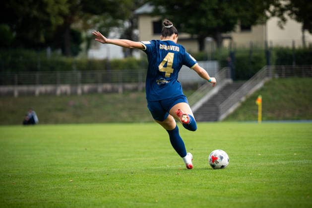 2. Frauen-Bundesliga: FC Viktoria Berlin vs. SG 99 Andernach; Berlin, 23.08.2026 Fußball, 2. Frauen Bundesliga: Lauretta CRNAVERI (SG 99 Andernach 4) während des 2. Frauen Bundesliga-Spiels gegen SG 99 Andernach am Spieltag 3 zwischen dem FC Viktoria Berlin und SG 99 Andernach am 23. August 2026 im Stadion Lichterfelde, Berlin (Deutschland) DFL REGULATIONS PROHIBIT ANY USE OF PHOTOGRAPHS AS IMAGE SEQUENCES AND OR QUASI-VIDEO. *** Women s Bundesliga 2: FC Viktoria Berlin vs. SG 99 Andernach Berlin, August 23, 2026, Soccer, Women s Bundesliga 2: Lauretta CRNAVERI of SG 99 Andernach, number 4, during the Women s Bundesliga 2 match against SG 99 Andernach on Matchday 3 between FC Viktoria Berlin and SG 99 Andernach on August 23, 2026, at Lichterfelde Stadium, Berlin, Germany. DFL regulations prohibit any use of photographs as image sequences and or quasi-video. Copyright: xBEAUTIFULxSPORTS Kuehnx