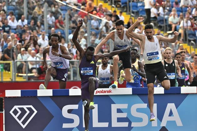 RECORD DATE NOT STATED Silesia Diamond League Meeting 2026 In Chorzow CHORZOW, POLAND - AUGUST 23: Soufiane El Bakkali of Morocco in action in the Men s 3000m Steeplechase Final at the Silesia Diamond League meeting of the 2026 Wanda Diamond League circuit at Silesian Stadium on August 23, 2026 in Chorzow, Poland. ChorzowIPTC Poland  Copyright: xArturxWidakx originalFilename:widak-silesiad260823_nphEX.jpg