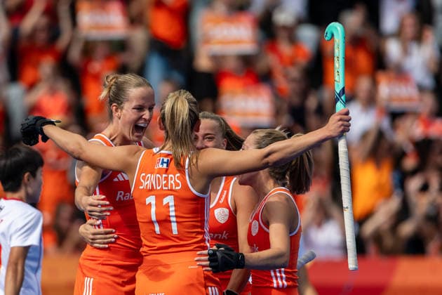 FIH Hockey World Cup: Netherlands Women v China AMSTELVEEN, NL - AUGUST 23: Felice Albers of Netherlands Women during the FIH Hockey World Cup match between Netherlands Women and China at Wagener Stadion on August 23, 2026 in Amstelveen, Netherlands. Amstelveen Wagener Stadion Netherlands Content not available for redistribution in The Netherlands directly or indirectly through any third parties. Copyright: xMarcelxvanxPlateringenx