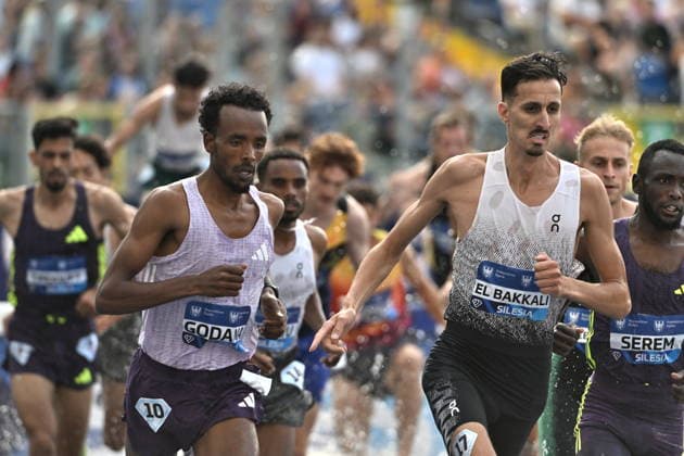 RECORD DATE NOT STATED Silesia Diamond League Meeting 2026 In Chorzow CHORZOW, POLAND - AUGUST 23: Soufiane El Bakkali of Morocco in action in the Men s 3000m Steeplechase Final at the Silesia Diamond League meeting of the 2026 Wanda Diamond League circuit at Silesian Stadium on August 23, 2026 in Chorzow, Poland. ChorzowIPTC Poland  Copyright: xArturxWidakx originalFilename:widak-silesiad260823_npVn8.jpg