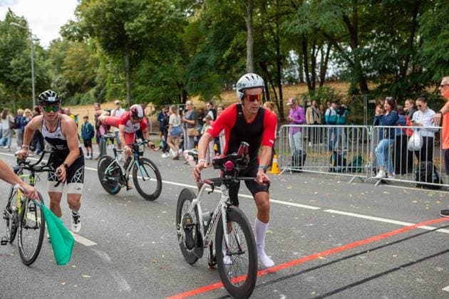 August 23, 2026, Leipzig, Saxony, Germany: LEIPZIG, GERMANY Ã¢â‚¬ AUGUST 23, 2026: Athletes compete in the inaugural IRONMAN 70.3 Leipzig in Leipzig, Germany, on August 23, 2026, marking the first edition of the middle-distance triathlon held in the city. More than 2,600 athletes from Germany and abroad took part in the event, which combines swimming, cycling and running, as spectators gathered along the course to watch the competition. More Than 2,600 Athletes Compete In Inaugural IRONMAN 70.3 Leipzig  - ZUMAq101 20260823_zna_q101_051 Copyright: xMariaxCastrox