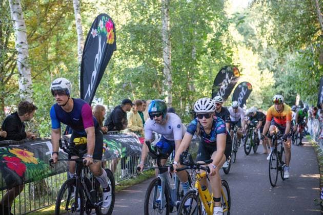 August 23, 2026, Leipzig, Saxony, Germany: LEIPZIG, GERMANY Ã¢â‚¬ AUGUST 23, 2026: Athletes compete in the inaugural IRONMAN 70.3 Leipzig in Leipzig, Germany, on August 23, 2026, marking the first edition of the middle-distance triathlon held in the city. More than 2,600 athletes from Germany and abroad took part in the event, which combines swimming, cycling and running, as spectators gathered along the course to watch the competition. Leipzig Germany - ZUMAq101 20260823_zna_q101_054 Copyright: xMariaxCastrox