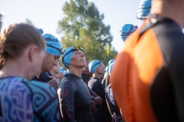 August 23, 2026, Leipzig, Saxony, Germany: LEIPZIG, GERMANY Ã¢â‚¬ AUGUST 23, 2026: Athletes compete in the inaugural IRONMAN 70.3 Leipzig in Leipzig, Germany, on August 23, 2026, marking the first edition of the middle-distance triathlon held in the city. More than 2,600 athletes from Germany and abroad took part in the event, which combines swimming, cycling and running, as spectators gathered along the course to watch the competition. Leipzig Germany - ZUMAq101 20260823_zna_q101_063 Copyright: xMariaxCastrox