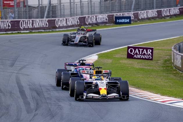 ZANDVOORT - Arvid Lindblad from Great Britain and driver for Visa Cash App Racing Bulls Formula 1 Team, Pierre Gasly from France and driver for BWT Alpine Formula 1 Team during the Formula 1 Heineken Dutch Grand Prix at Circuit Zandvoort on 23 August 2026 in Zandvoort, the Netherlands. MARCEL TER BALS ANP xVIxANPxSportx xMarcelxterxBalsxIVx 566107691 originalFilename: 566107691.jpg