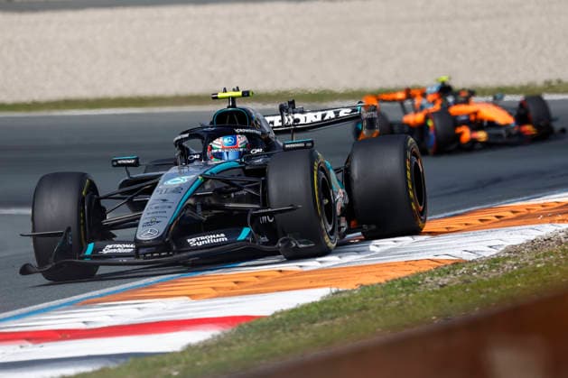 Zandvoort: F1 GP Netherlands 2026 on August, 23, 2026, (Photo by Hoch Zwei), 12 KIMI ANTONELLI Andrea (ita), Mercedes AMG F1 Team W17, action 01 NORRIS Lando (gbr), McLaren F1 Team MCL40, action Zandvoort Netherlands *** 2026 Dutch F1 Grand Prix at Zandvoort on August 23, 2026, Photo by Hoch Zwei, 12 KIMI ANTONELLI Andrea (ITA), Mercedes AMG F1 Team W17, action 01 NORRIS Lando (GBR), McLaren F1 Team MCL40, action Zandvoort, Netherlands