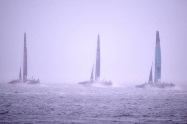 GER, Sail GP, Rockwool Germany Sail Grand Prix, Sassnitz, 22.-23.08.2026, Deutschland, Samstag, 23.08.2026, Renntag 2, EMIRATES GBR - Sail GP Team - Great Britain; Driver - Dylan Fletcher, ARTEMIS - Sali GP Team - Sweden; Driver - Nathan Outteridge, U.S. SAIL GP TEAM - United States; Driver - Taylor Canfield,, GER, Sail GP, Rockwool Germany Sail Grand Prix, Sassnitz, 22.-23.08.2026, Deutschland, Samstag, 23.08.2026, Renntag 2, *** GER, Sail GP, Rockwool Germany Sail Grand Prix, Sassnitz, August 22–23, 2026, Germany, Saturday, August 23, 2026, Race Day 2, EMIRATES GBR Sail GP Team Great Britain, Driver Dylan Fletcher; ARTEMIS Sail GP Team Sweden, Driver Nathan Outteridge; U.S. SAIL GP TEAM United States, Driver Taylor Canfield; GER, Sail GP, Rockwool Germany Sail Grand Prix, Sassnitz, August 22–23, 2026, Germany, Saturday, August 23, 2026, Race Day 2, Copyright: xClaudiusxRauchx