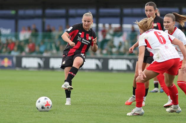 Google Pixel Frauen-Bundesliga, RB Leipzig - Bayer Leverkusen; 23.08.2026 Vanessa Fudalla (21, Bayer Leverkusen). Fußball, Google Pixel Frauen-Bundesliga, Saison 2026 2027, 1. Spieltag: RB Leipzig vs. Bayer 04 Leverkusen am 23.08.2026, Trainingszentrum Cottaweg, Leipzig. DFB REGULATIONS PROHIBIT ANY USE OF PHOTOGRAPHS AS IMAGE SEQUENCES AND OR QUASI-VIDEO. *** Google Pixel Women s Bundesliga, RB Leipzig vs. Bayer Leverkusen, August 23, 2026, Vanessa Fudalla, 21, Bayer Leverkusen Soccer, Google Pixel Women s Bundesliga, 2026–2027 Season, Matchday 1: RB Leipzig vs. Bayer 04 Leverkusen on August 23, 2026, Cottaweg Training Center, Leipzig. DFB regulations prohibit any use of photographs as image sequences and or quasi-video. Copyright: xBEAUTIFULxSPORTS JanxKaeferx