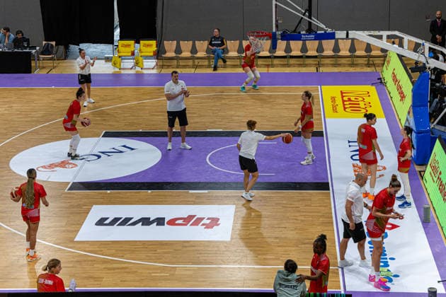 GOETTINGEN, GERMANY - AUGUST 23: Warm-up phases during the exhibition game, match between Germany vs. Hungary at Sparkassen-Arena on August 23, 2026 in Goettingen, Germany. Lower Saxony Germany Copyright: xBEAUTIFULxSPORTS Freudensteinx
