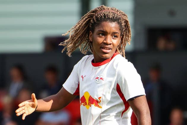 Deutschland: Fußball Google Pixel Frauen-Bundesliga 2026 - 2027, 1. Spieltag - RB Leipzig gegen Bayer 04 Leverkusen, Trainingszentrum von RB Leipzig (Leipzig): Delice Boboy (RB Leipzig Frauen, 17) Freisteller *** Germany Soccer Google Pixel Women s Bundesliga 2026 2027, Matchday 1: RB Leipzig vs. Bayer 04 Leverkusen, RB Leipzig Training Center, Leipzig, Delice Boboy, RB Leipzig Women s Team, 17 cutouts Copyright: xLucasxWalterx