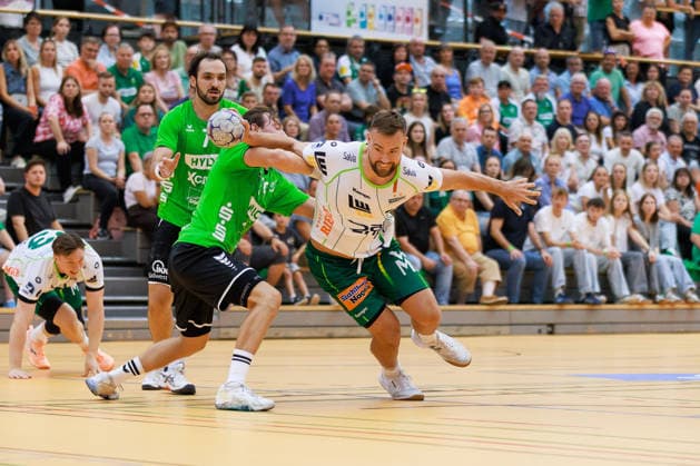 Ludvig JURMALA (FRISCH AUF! Goeppingen, 25) erzielt ein Tor, Aktion, Torwurf GER, HG Saarlouis vs. FRISCH AUF! Goeppingen, Handball, DHB-Pokal, 1. Runde, Spielzeit 2026 2027, 23.08.2026, GER, HG Saarlouis vs. FRISCH AUF! Goeppingen, Handball, DHB-Pokal, 1. Runde, Spielzeit 2026 2027, 23.08.2026, Saarbruecken *** Ludvig JURMALA FRISCH AUF Goeppingen, 25 scores a goal, play, shot on goal GER, HG Saarlouis vs. FRISCH AUF Goeppingen, Handball, DHB Cup, 1st Round, 2026–2027 season, August 23, 2026, GER, HG Saarlouis vs. FRISCH AUF Goeppingen, Handball, DHB Cup, 1st Round, 2026–2027 season, August 23, 2026, Saarbrücken Copyright: xEibnerxPressefoto OliverxSchmidtx EP_OST