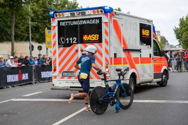 More than 2,600 athletes compete in inaugural IRONMAN 70.3 Leipzig LEIPZIG, GERMANY AUGUST 23, 2026: Athletes compete in the inaugural IRONMAN 70.3 Leipzig in Leipzig, Germany, on August 23, 2026, marking the first edition of the middle-distance triathlon held in the city. More than 2,600 athletes from Germany and abroad took part in the event, which combines swimming, cycling and running, as spectators gathered along the course to watch the competition. Leipzig Saxony Germany Copyright: x xMariaxCastrox xJNAxPressx
