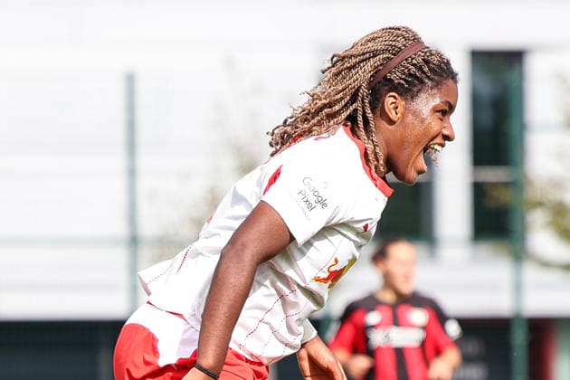 Deutschland: Fußball Google Pixel Frauen-Bundesliga 2026 - 2027, 1. Spieltag - RB Leipzig gegen Bayer 04 Leverkusen, Trainingszentrum von RB Leipzig (Leipzig): Delice Boboy (RB Leipzig Frauen, 17) Frust *** Germany Soccer Google Pixel Women s Bundesliga 2026 2027, Matchday 1: RB Leipzig vs. Bayer 04 Leverkusen, RB Leipzig Training Center, Leipzig, Delice Boboy, RB Leipzig Women, 17 Frustration Copyright: xLucasxWalterx